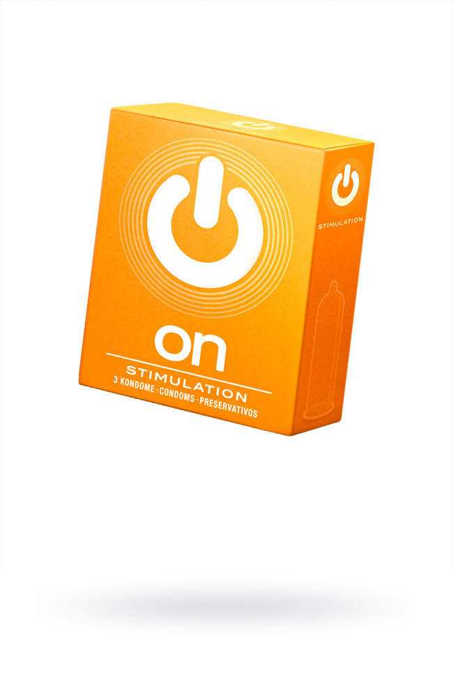 Презервативы "ON" stimulation, с точками, 3 шт, арт. 11.116