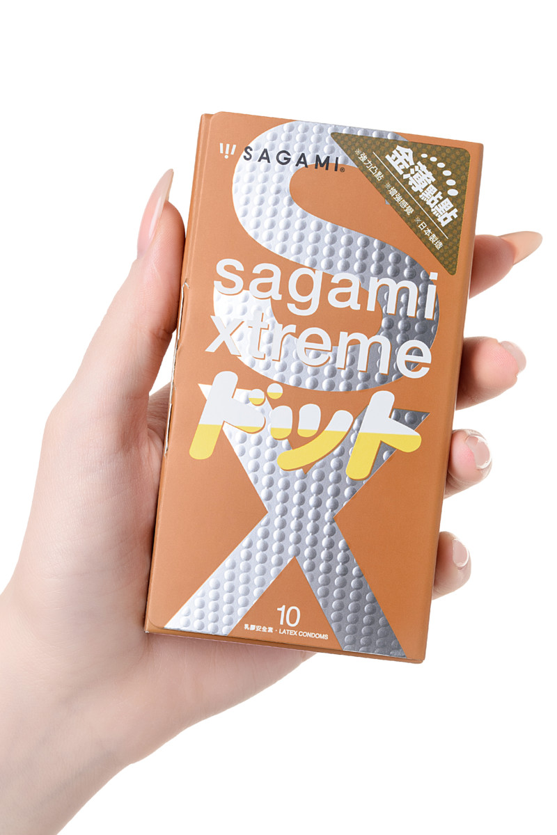Презервативы Sagami "Xtreme Feel Up", с точками, анатомической формы, 10 шт, арт. 11.151