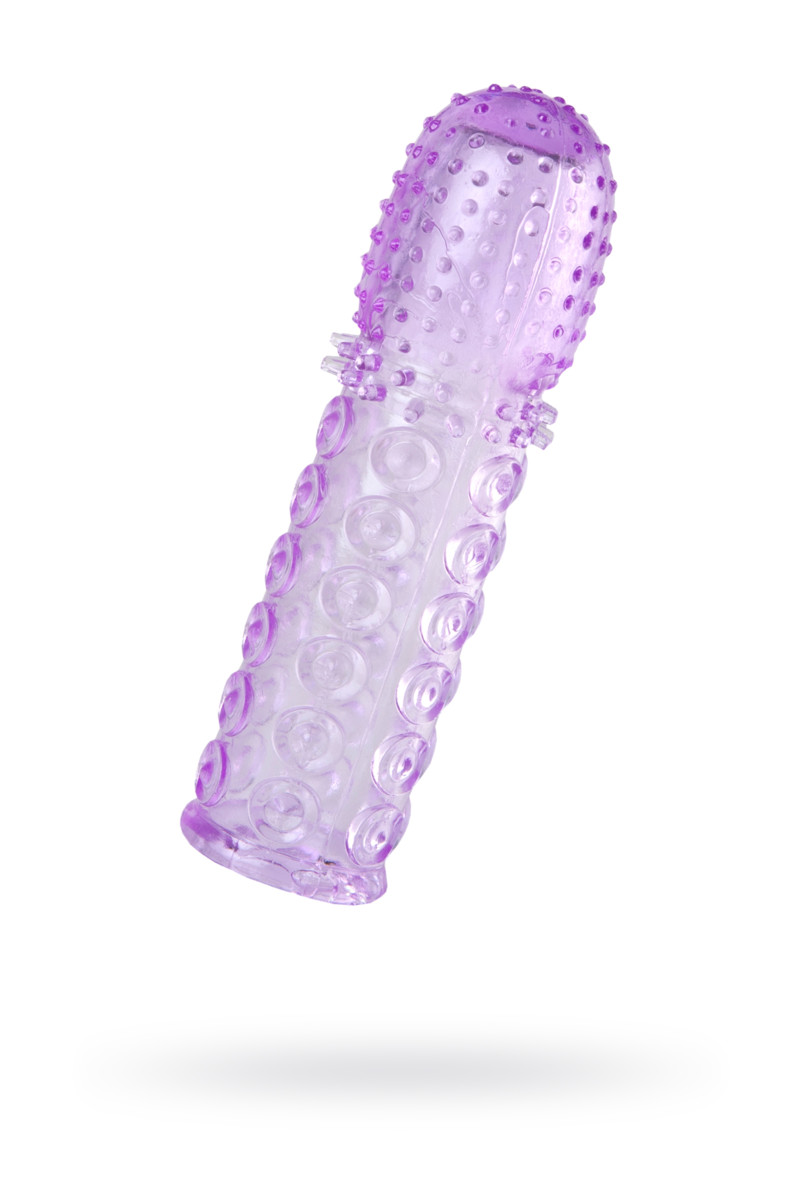Насадка на пенис Toyfa, рельефная, фиолетовая, арт. 27.377