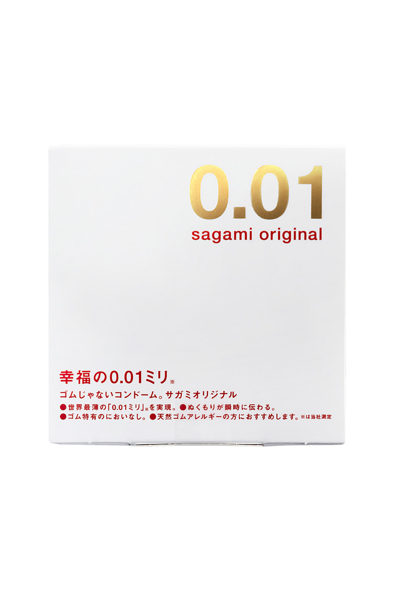 Презервативы Sagami "Original 0.01", ультратонкие, полиуретановые, 1 шт, арт. 11.285