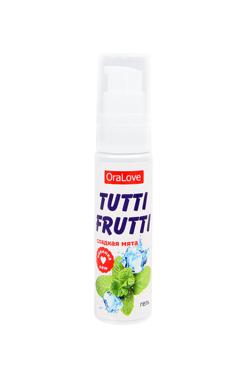Съедобный гель-любрикант Tutti Frutti с ароматом сладкой мяты, 30 г, арт. 12.51